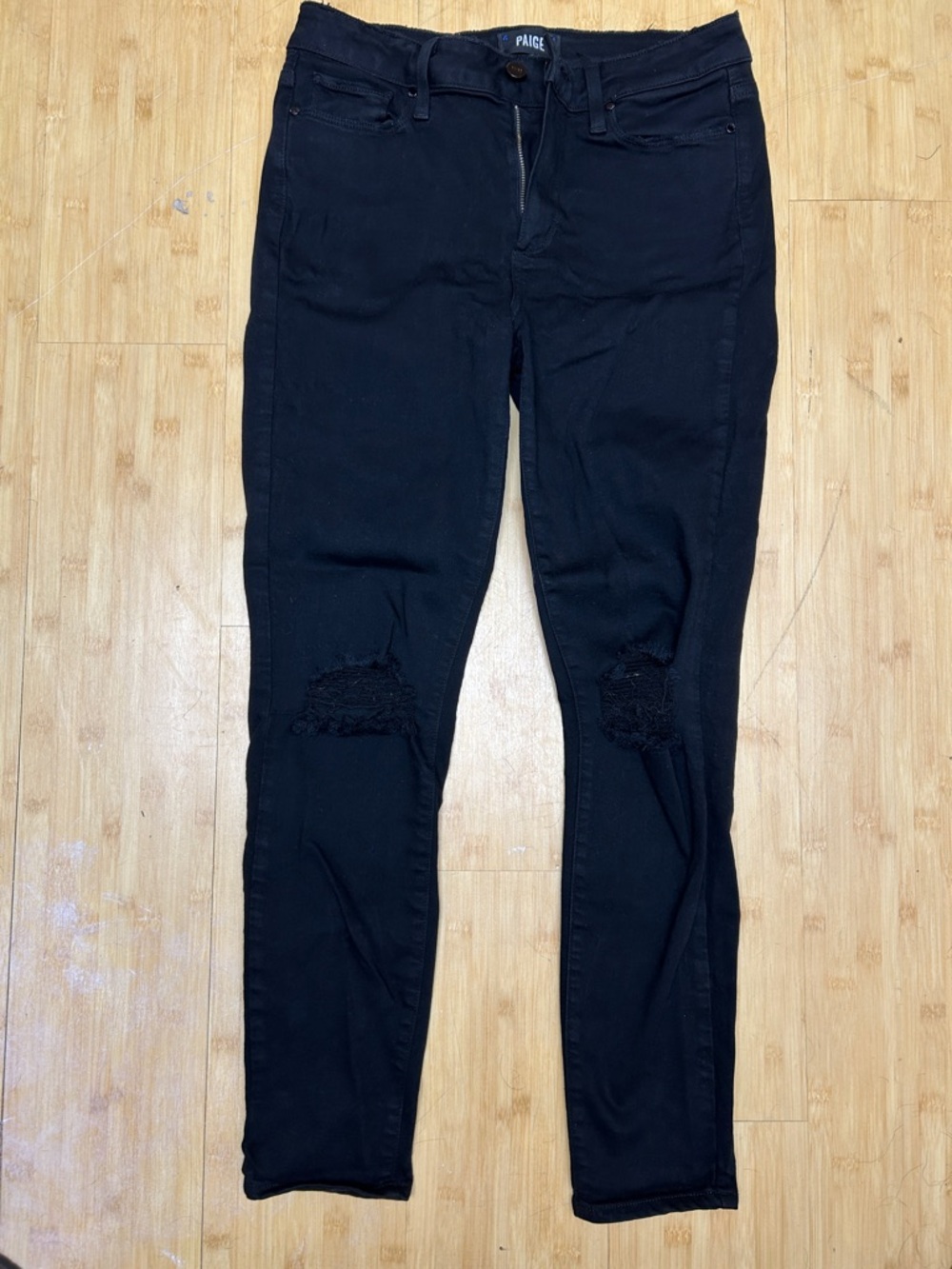 PAIGE Hoxton Ankle Black Skinny Jeans
